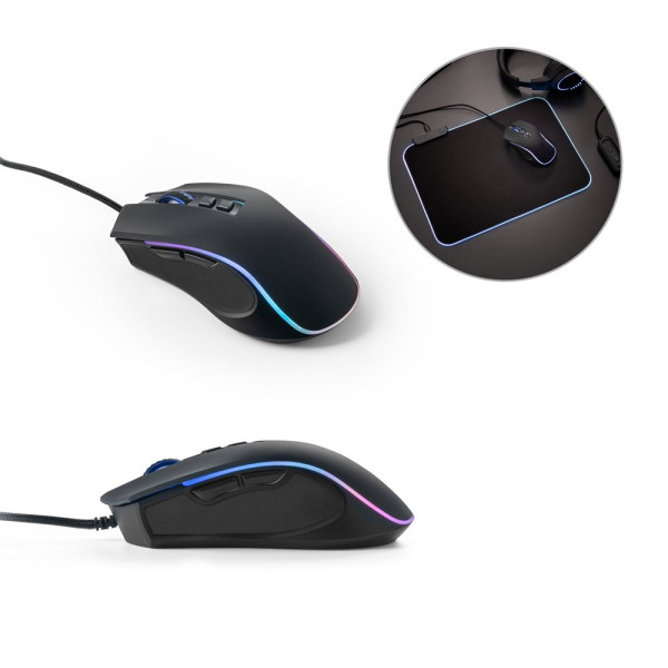 THORNE MOUSE RGB. Gaming-Maus mit 1.5 m Kabel und RGB-LED-Leuchten aus ABS