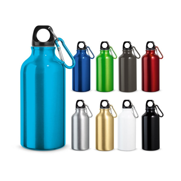 LANDSCAPE. Aluminium-Sportflasche mit Karabiner 400 ml