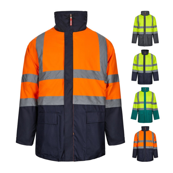 VL JUNO LARGE. Zweifarbiger 4-in-1-Parka (180 g/m²), aus Polyester (100%) mit PU-Beschichtung